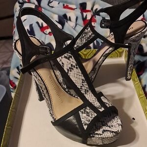 Gianni Bini Divvah Black and White Heels